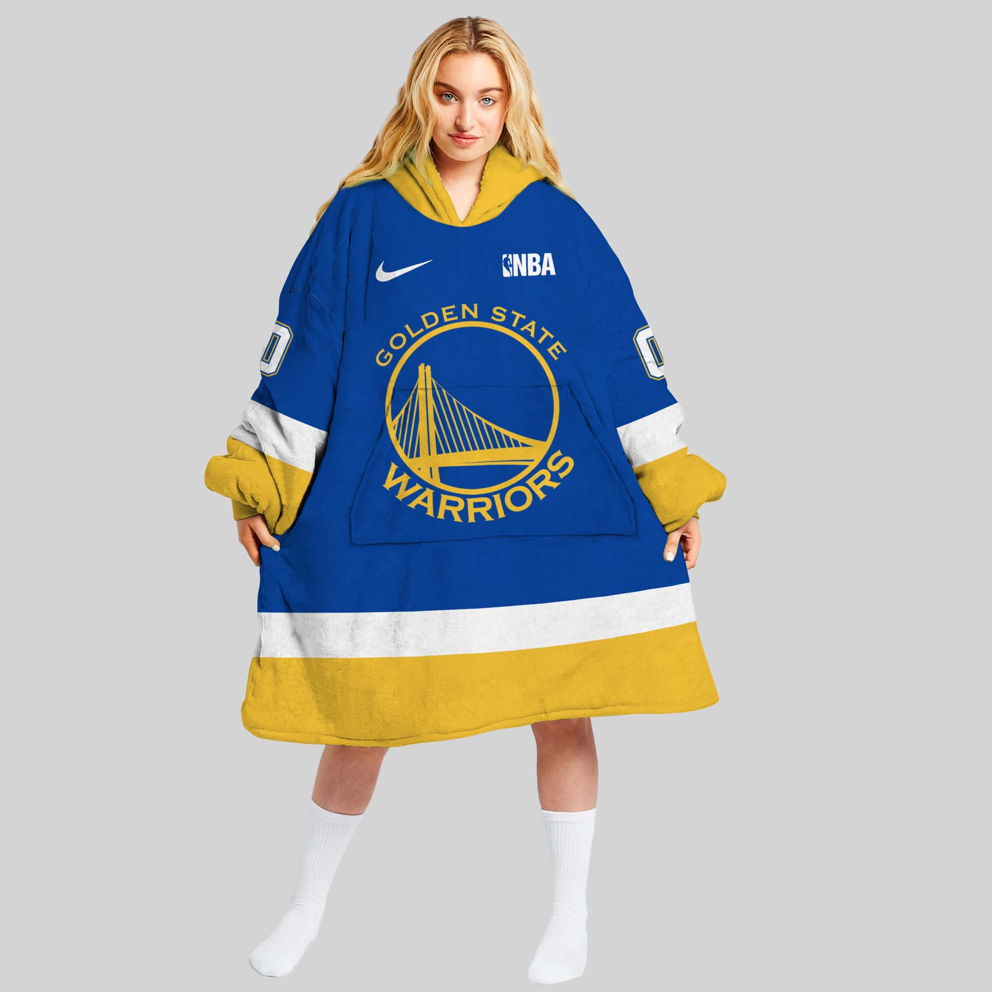 NBA Golden State Warriors Personalized oodie blanket hoodie