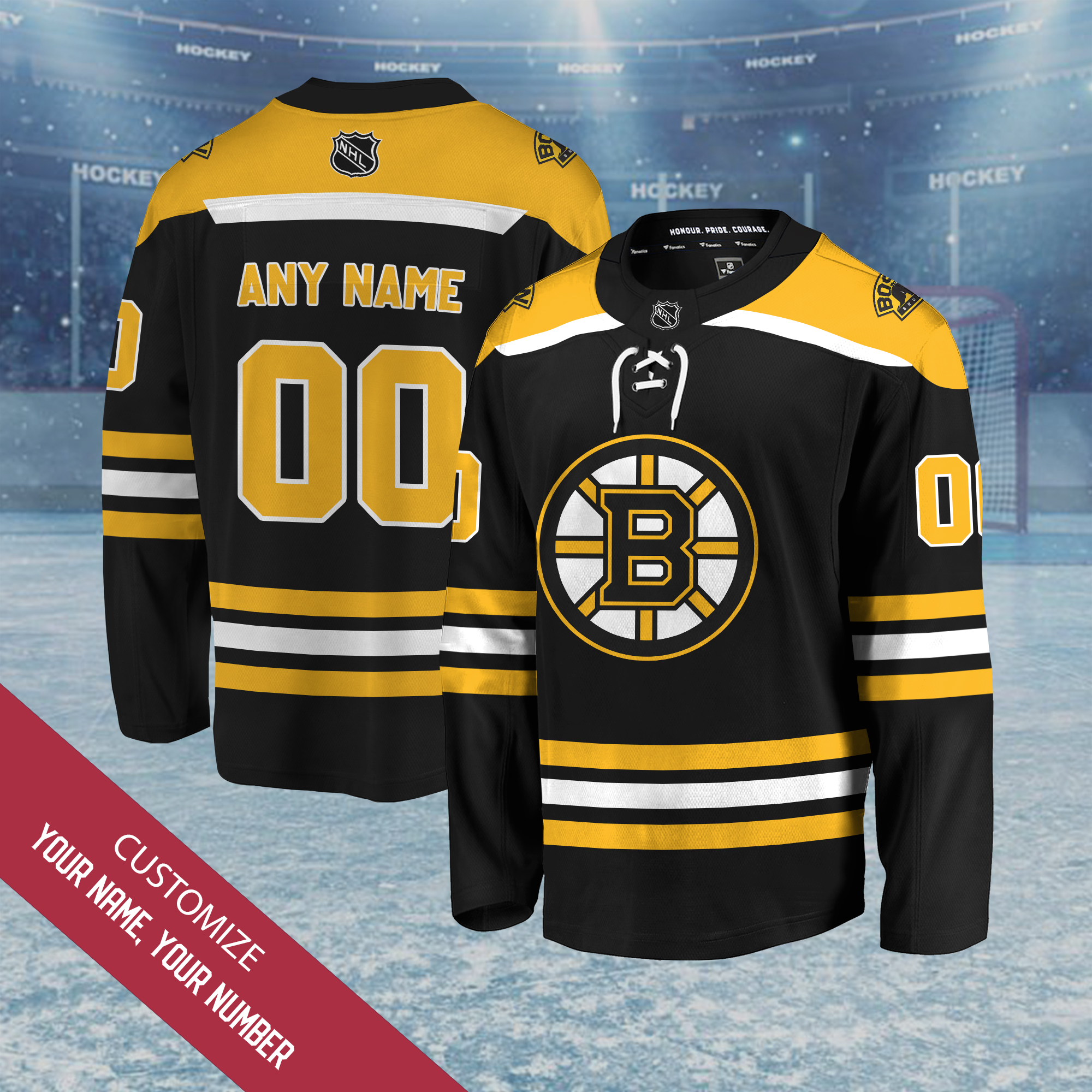 Digital File Boston Bruins Jersey NHL Personalized Jersey 