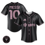 Inter Miami Leo Messi Black Baseball Jersey - Torunstyle